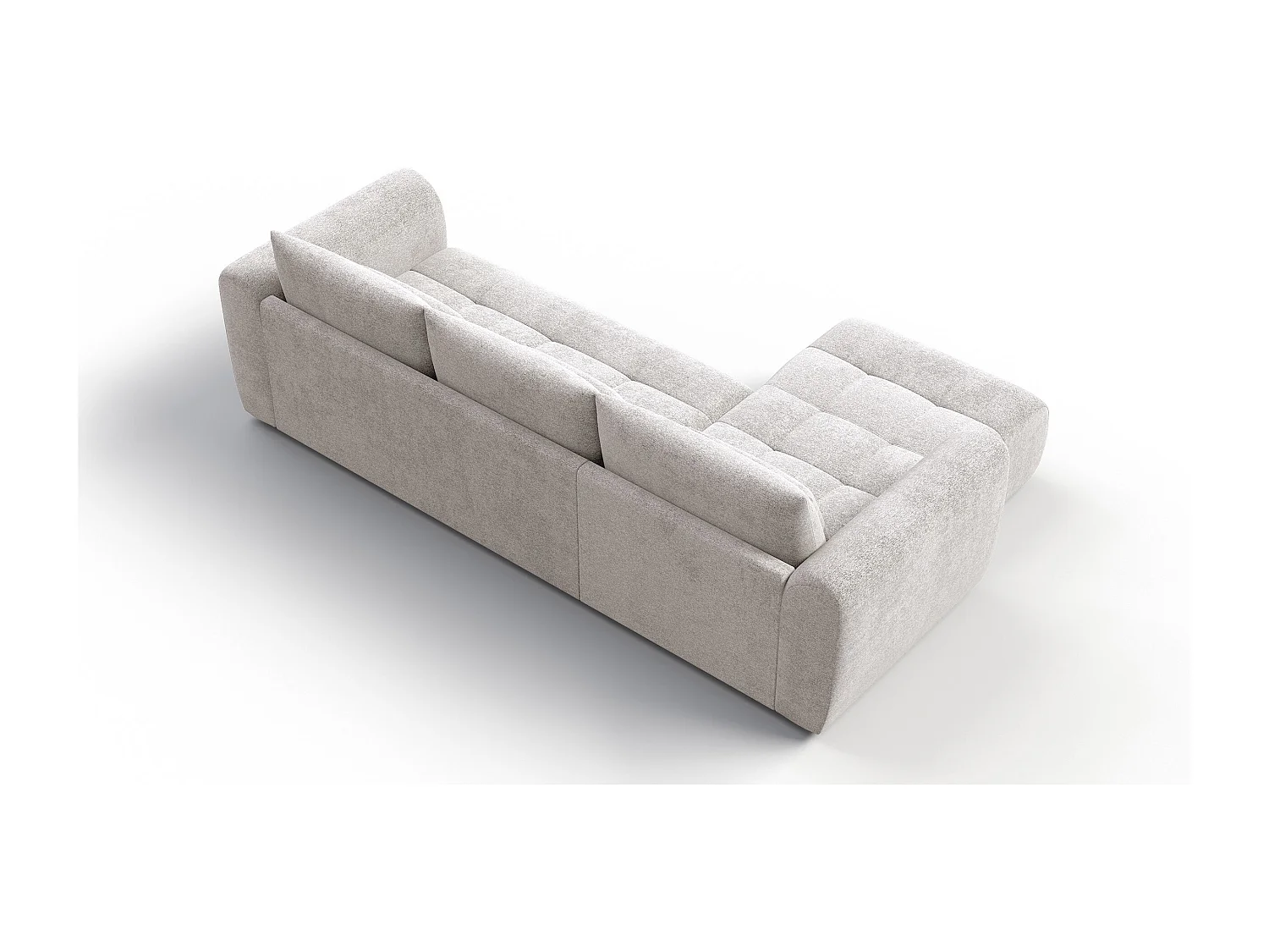 Ecksofa 4-Sitzer links SORENO, ecru