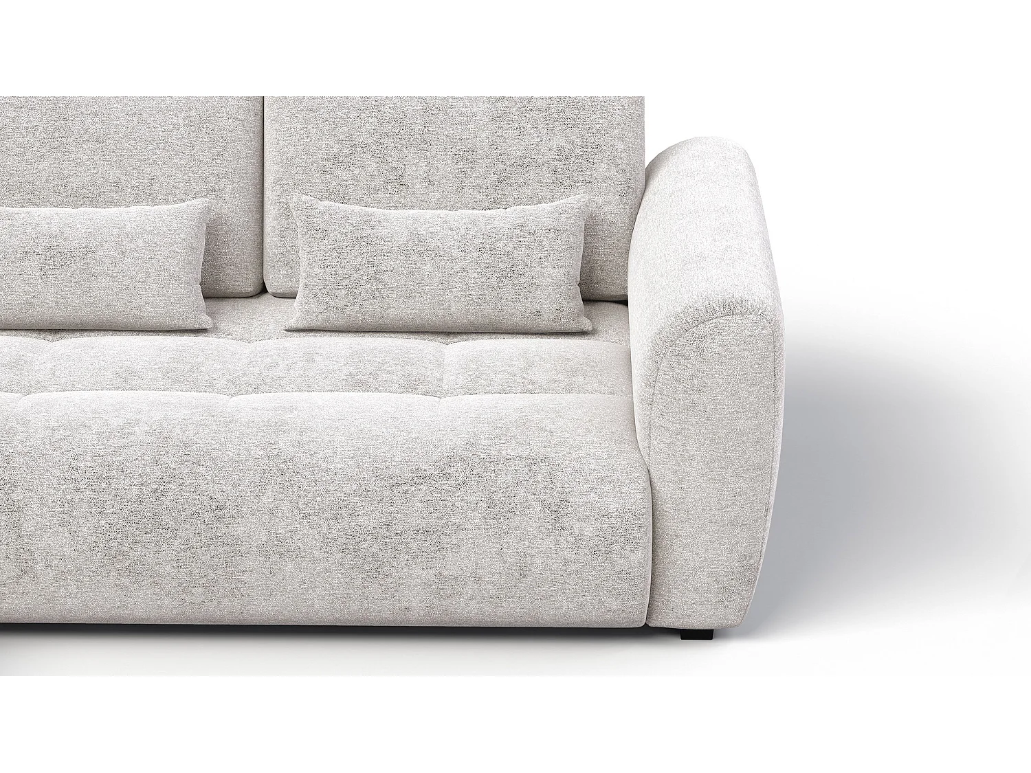 Ecksofa 4-Sitzer links SORENO, ecru