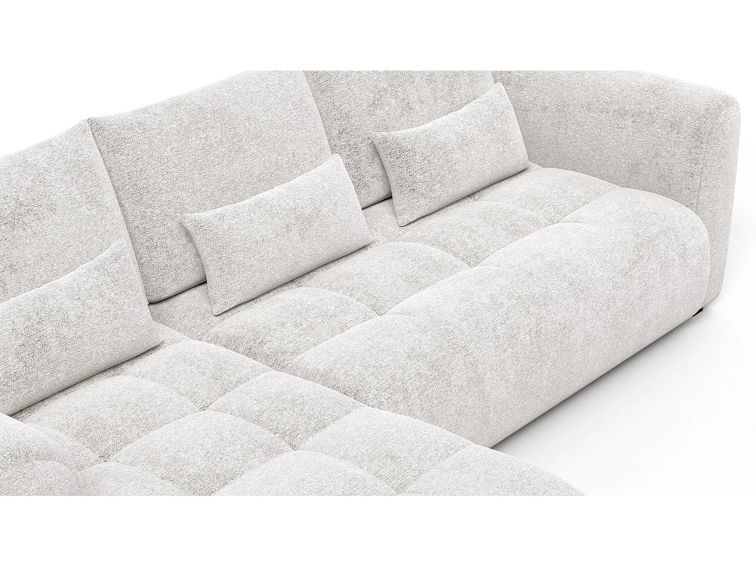 Ecksofa 4-Sitzer links SORENO, ecru