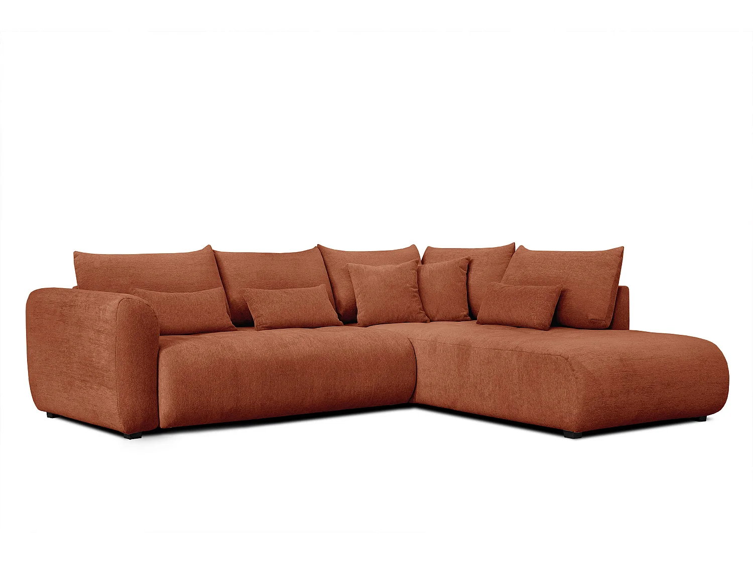 Ecksofa 5-Sitzer rechts SORENO, orange