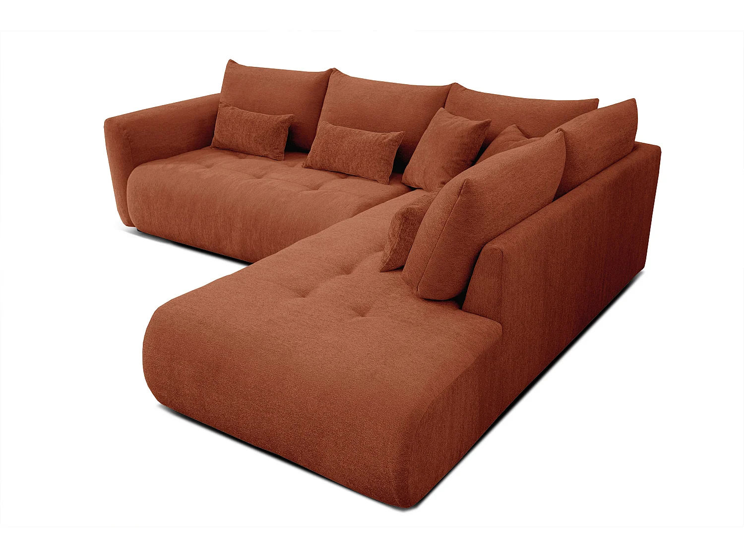 Ecksofa 5-Sitzer rechts SORENO, orange