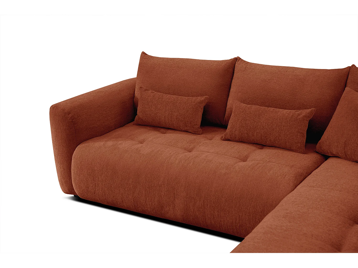 Ecksofa 5-Sitzer rechts SORENO, orange