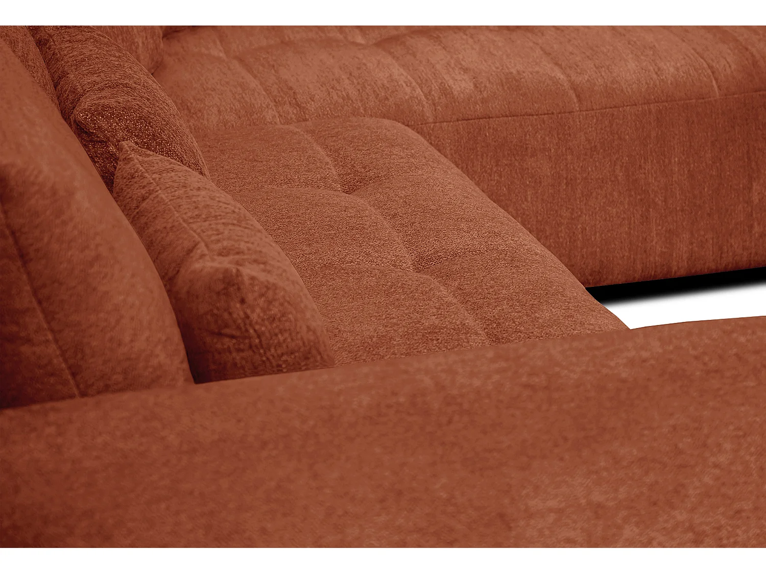 Ecksofa 5-Sitzer rechts SORENO, orange