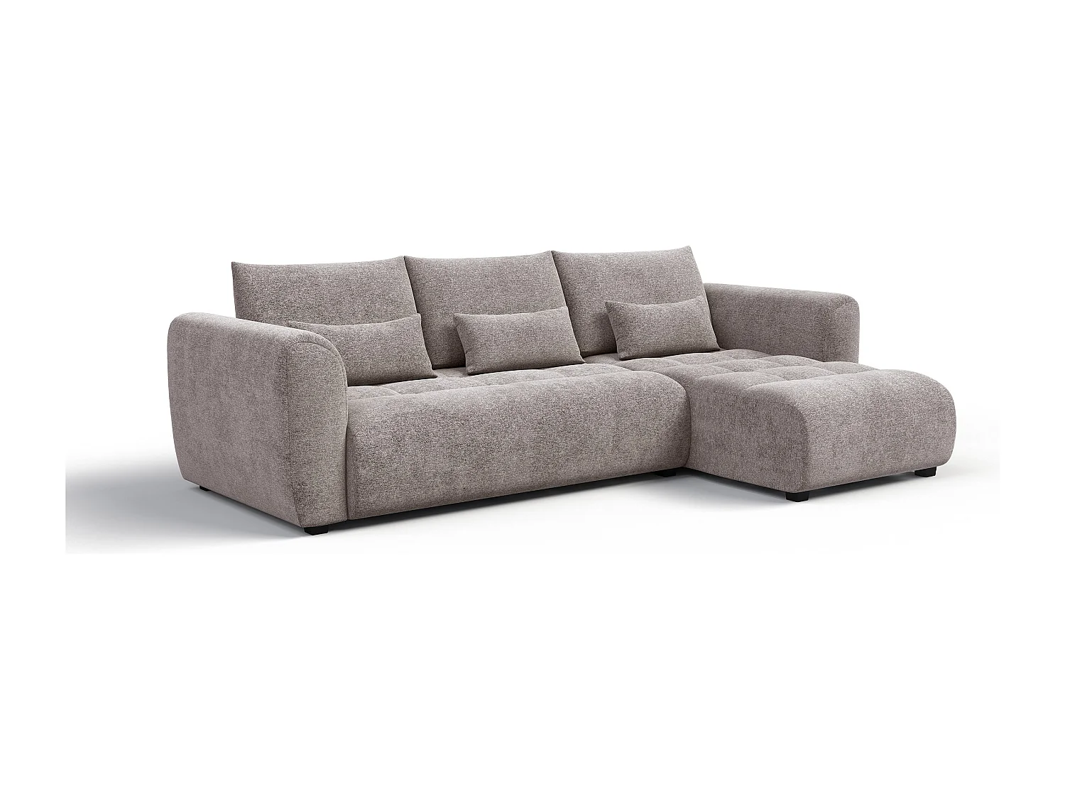 Ecksofa 4-Sitzer rechts SORENO, dunkelbeige