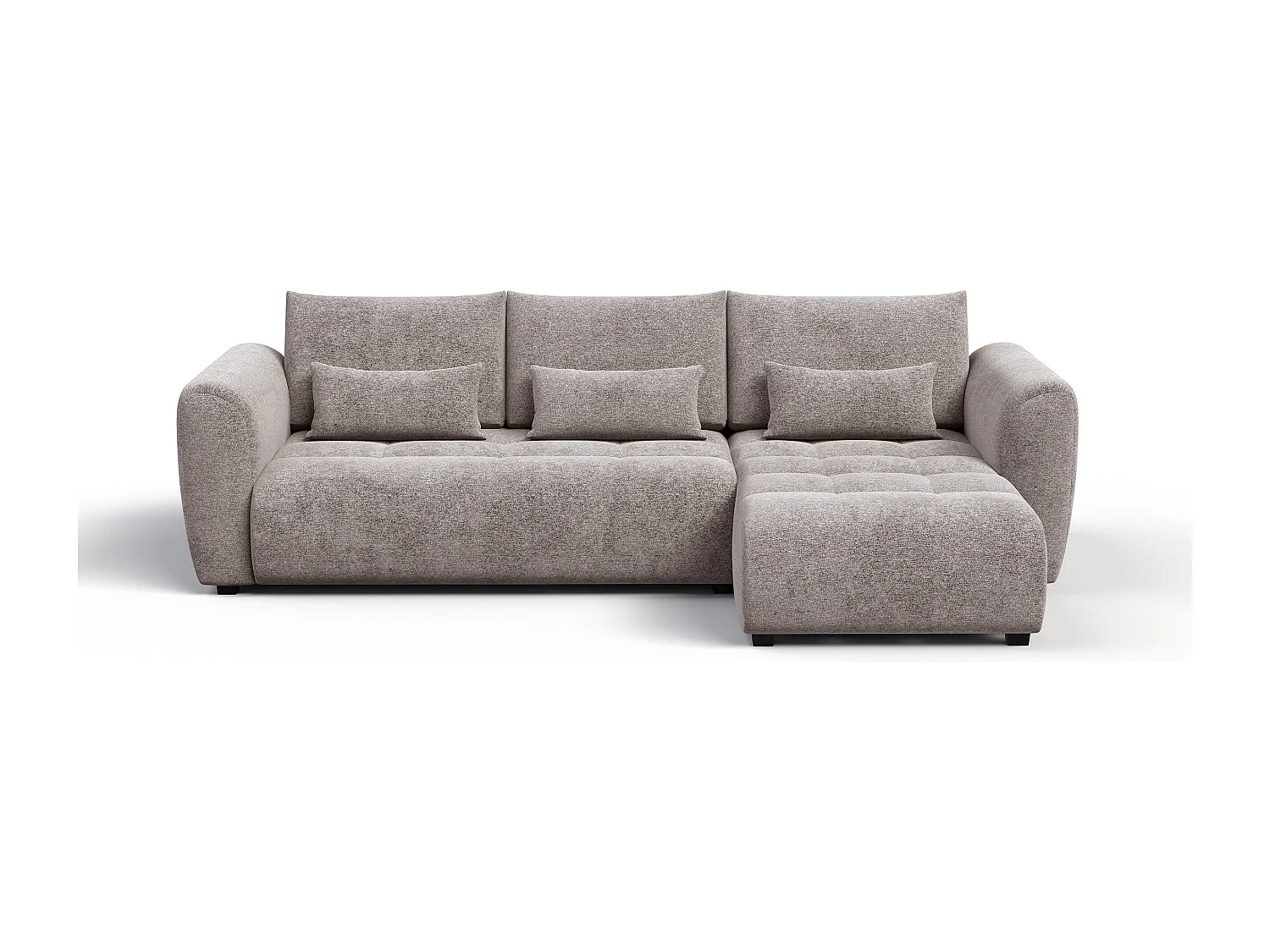 Ecksofa 4-Sitzer rechts SORENO, dunkelbeige