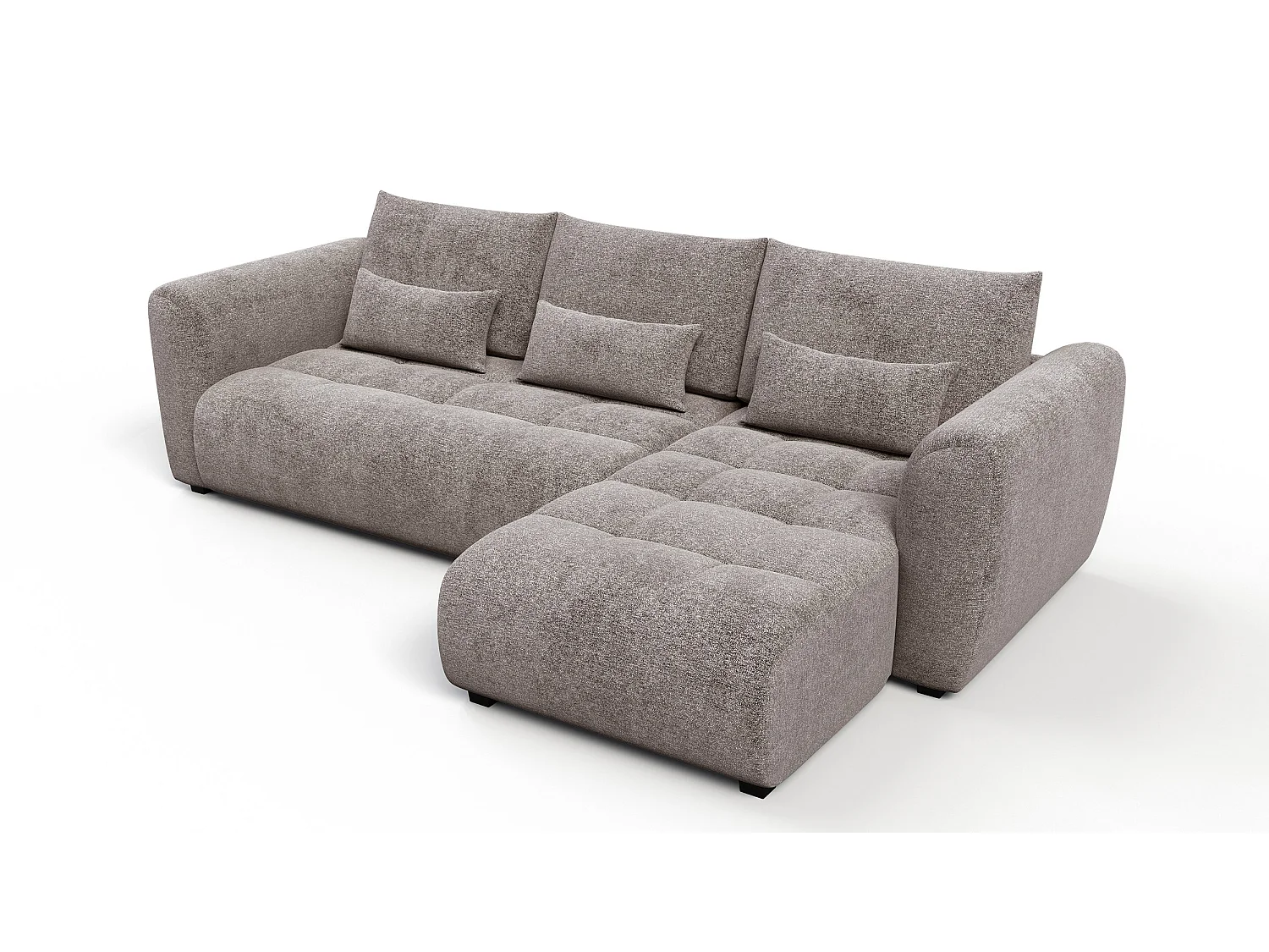Ecksofa 4-Sitzer rechts SORENO, dunkelbeige