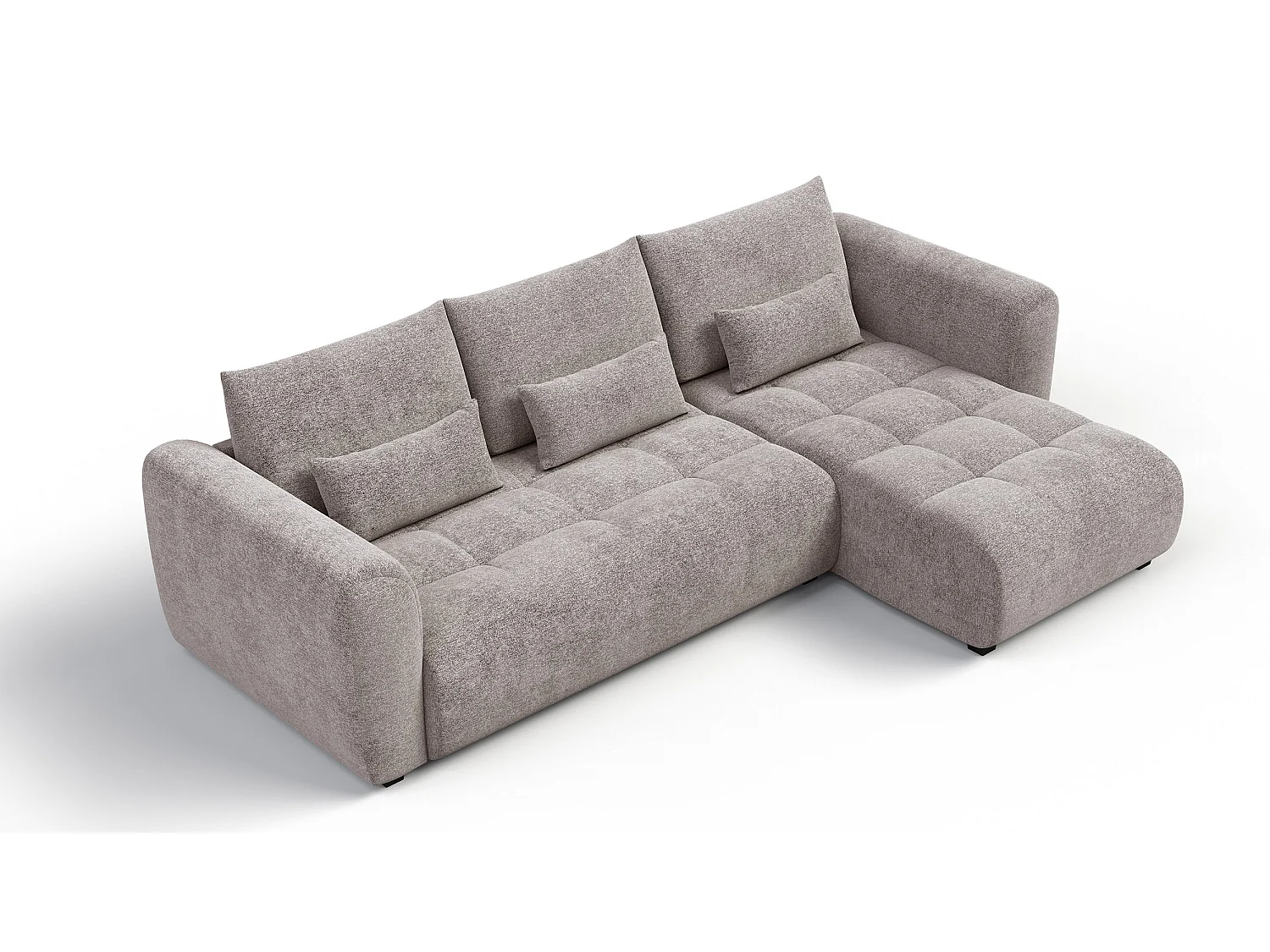 Ecksofa 4-Sitzer rechts SORENO, dunkelbeige