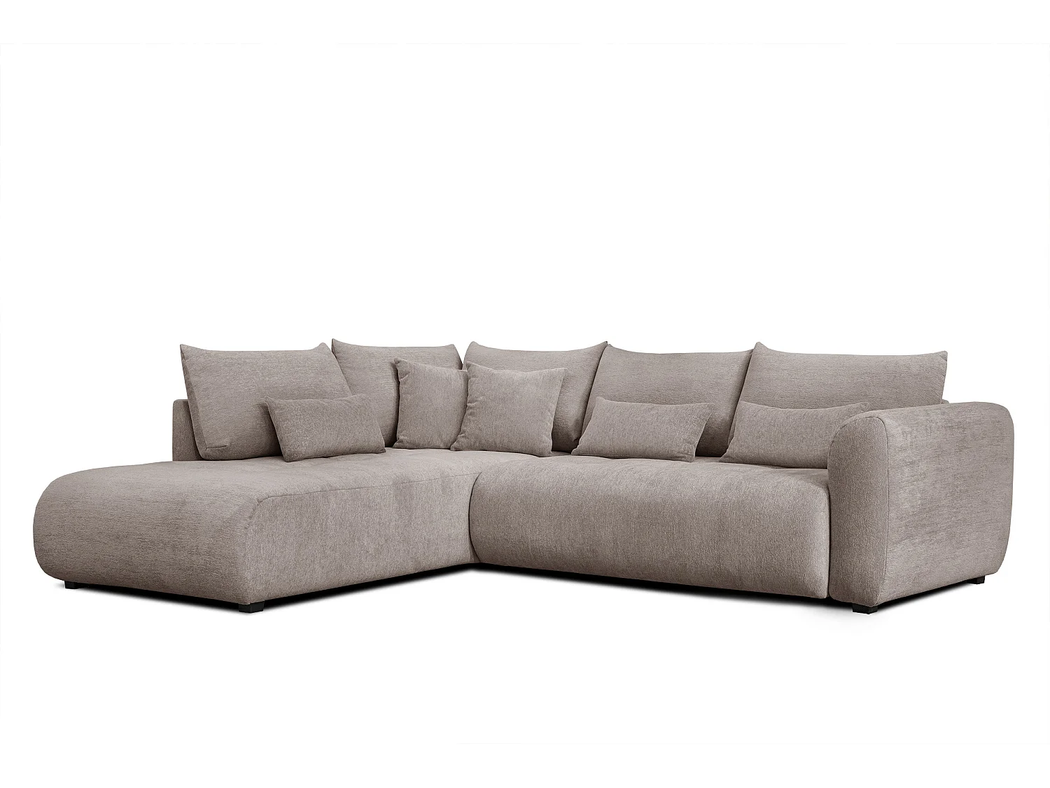 Ecksofa 5-Sitzer links SORENO, dunkelbeige