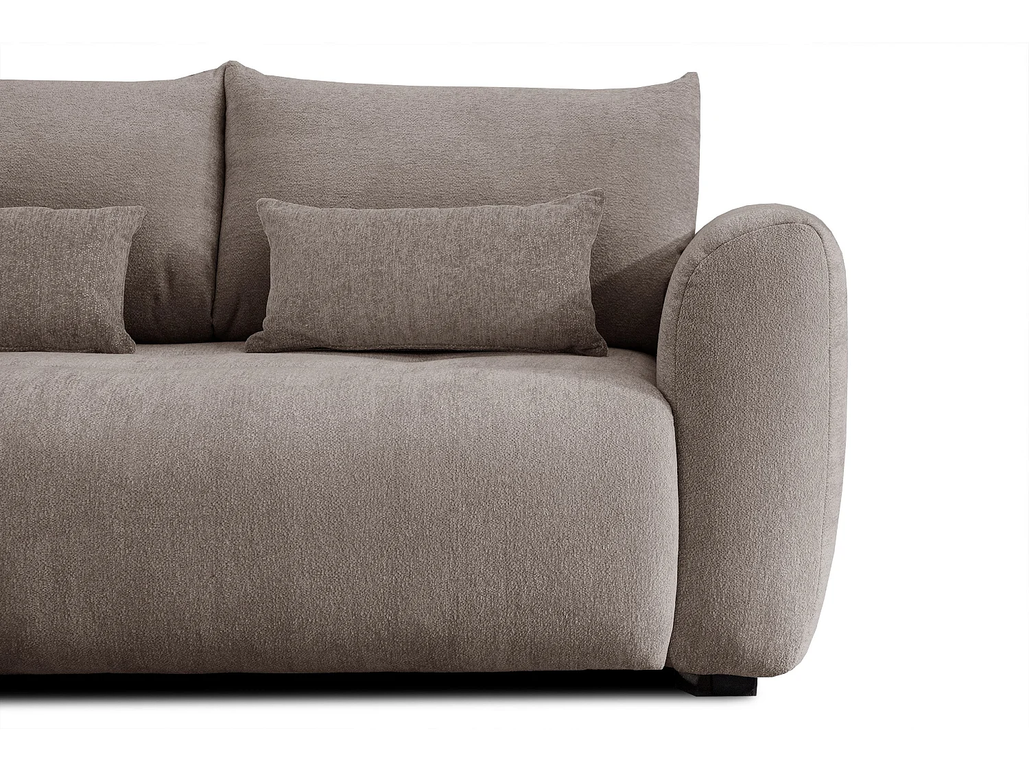 Ecksofa 5-Sitzer links SORENO, dunkelbeige