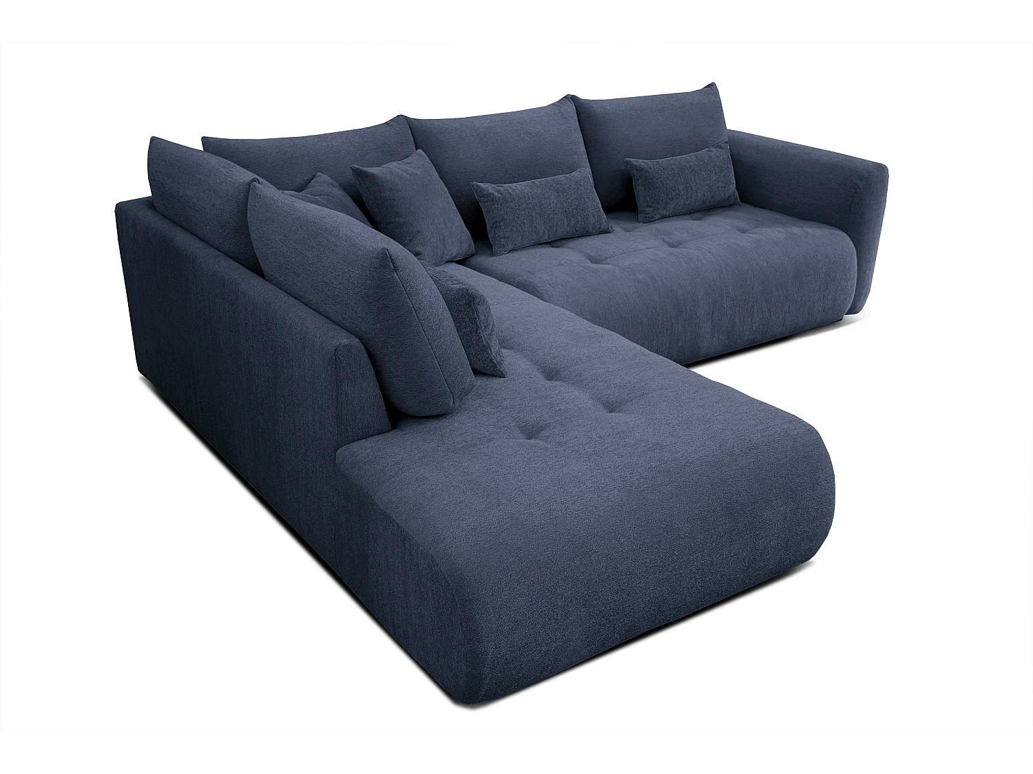 Ecksofa 5-Sitzer rechts SORENO, dunkelblau