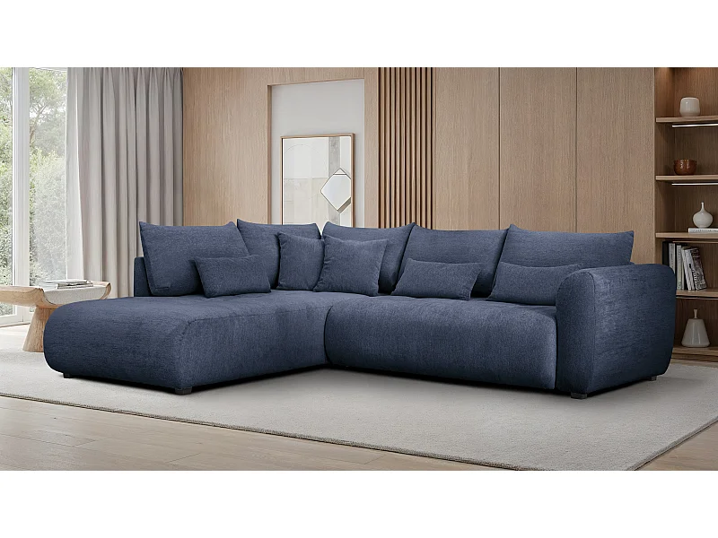 Ecksofa 5-Sitzer rechts SORENO, dunkelblau