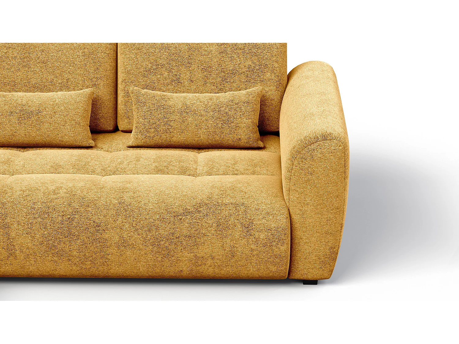 Ecksofa 4-Sitzer links SORENO, gelb