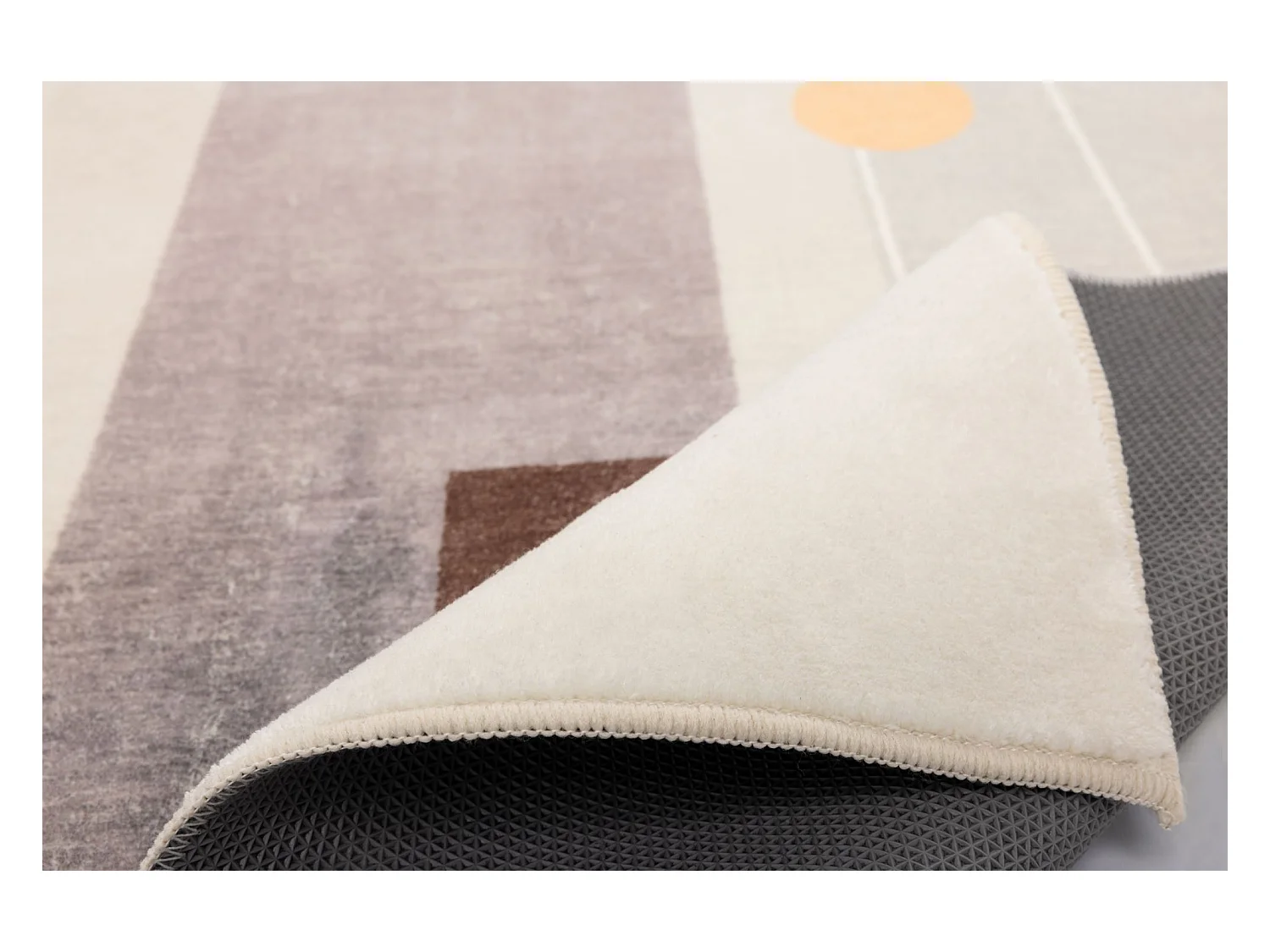 Tapis de bain imprimé à poils doux 50x60 cm gris multi Ariella