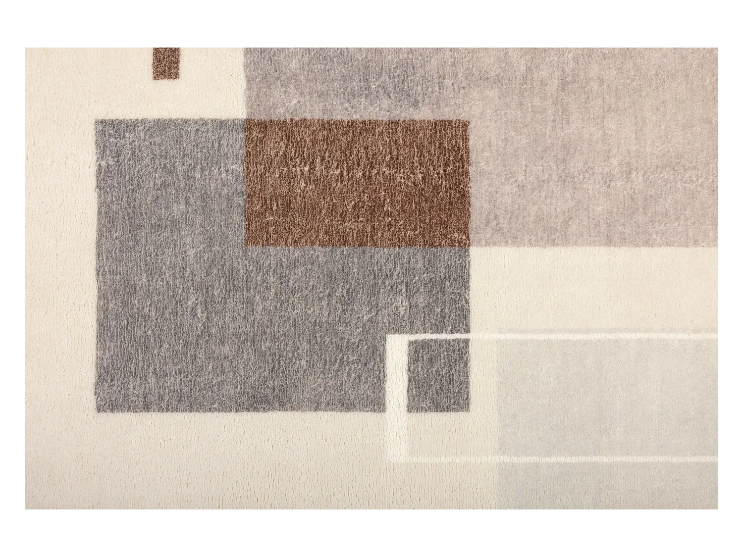 Tapis de bain imprimé à poils doux 60x100 cm gris multi Ariella