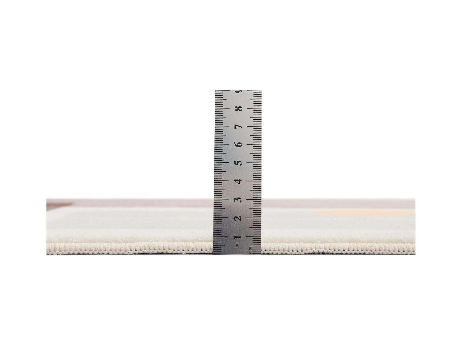 Tapis de bain imprimé à poils doux 60x100 cm gris multi Ariella