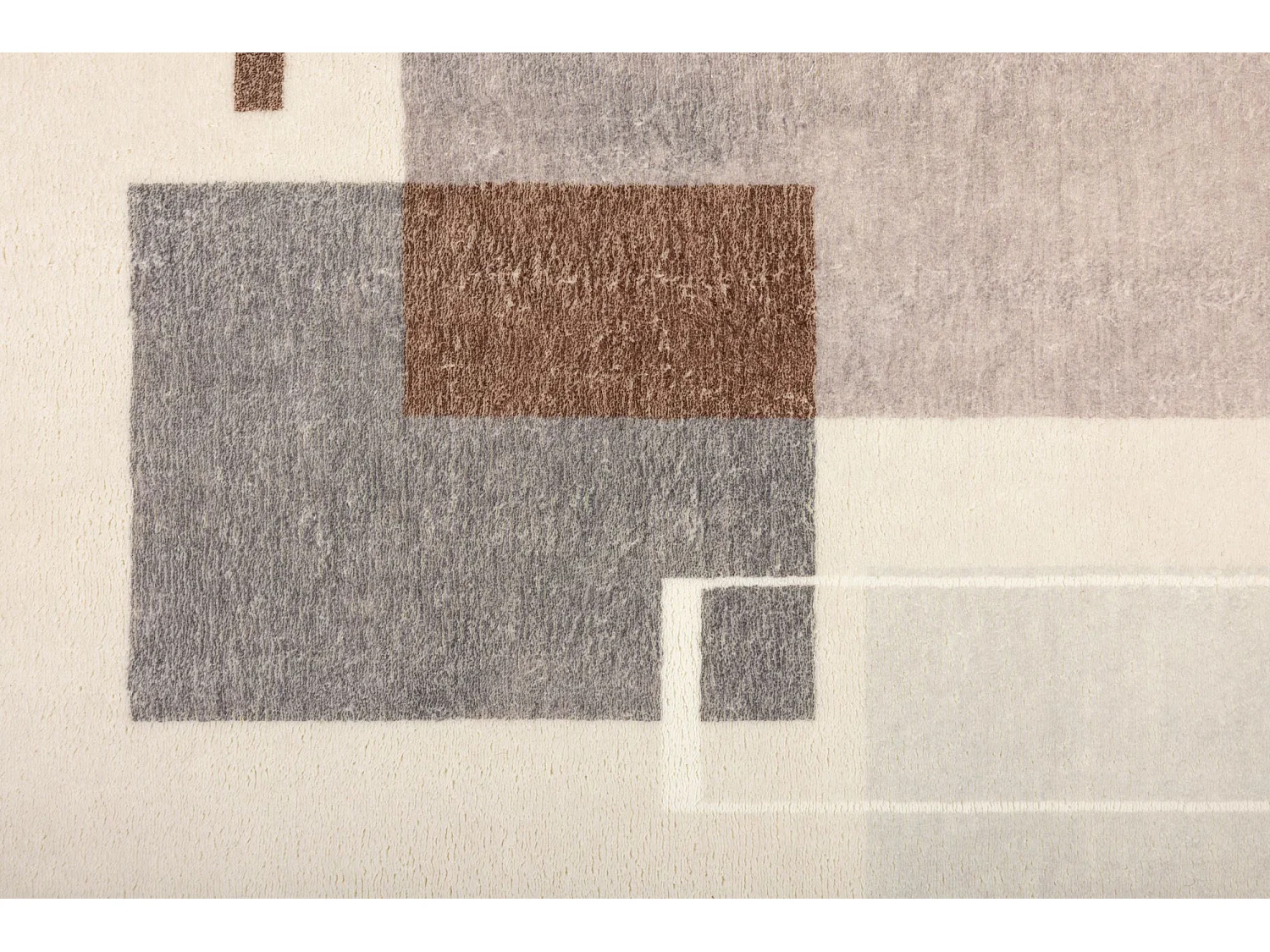 Tapis de bain imprimé à poils doux 60x100 cm gris multi Ariella