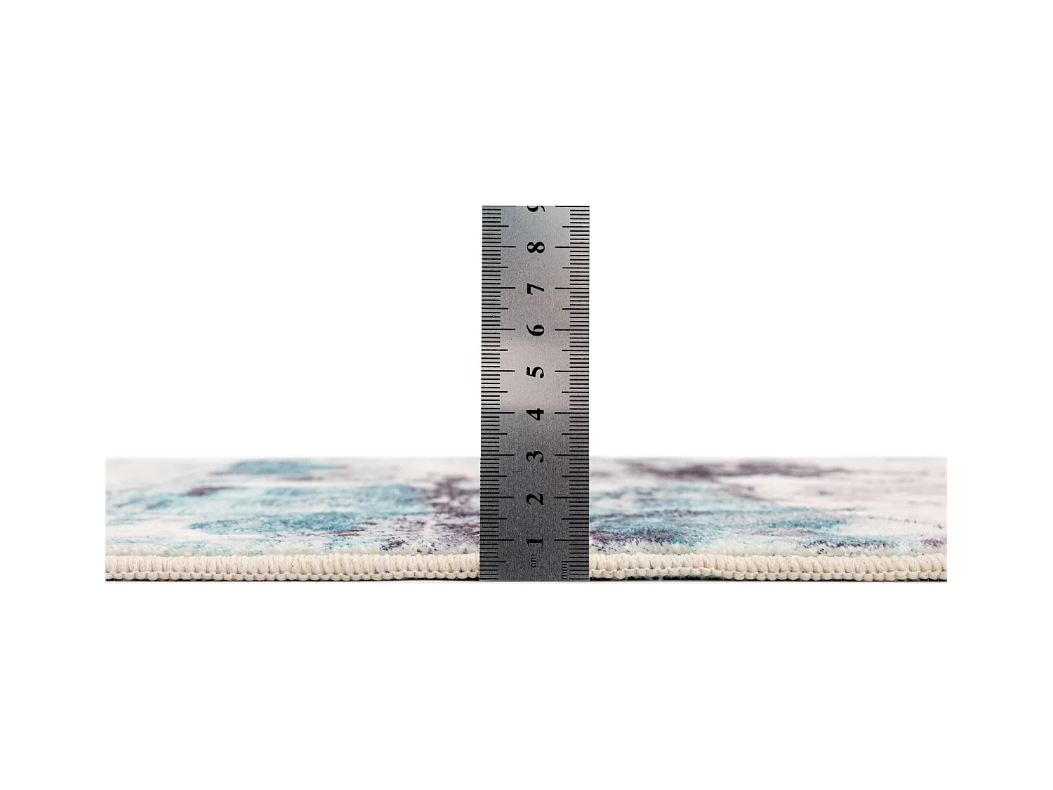 Tapis de bain imprimé à poils doux 70x120 cm turquoise multi Ariella