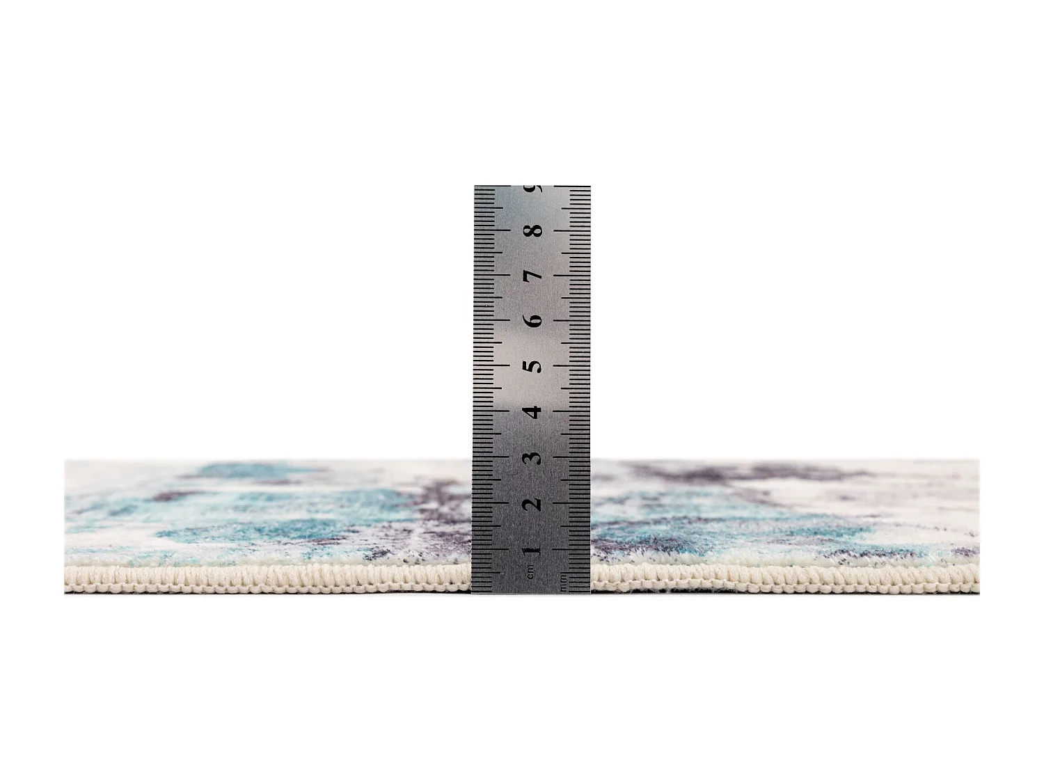 Tapis de bain imprimé à poils doux 60x100 cm turquoise multi Ariella