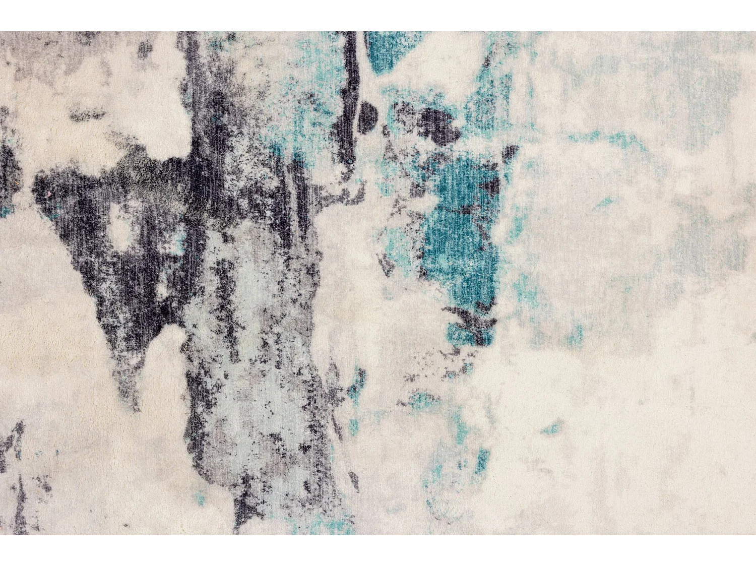 Tapis de bain imprimé à poils doux 60x100 cm turquoise multi Ariella