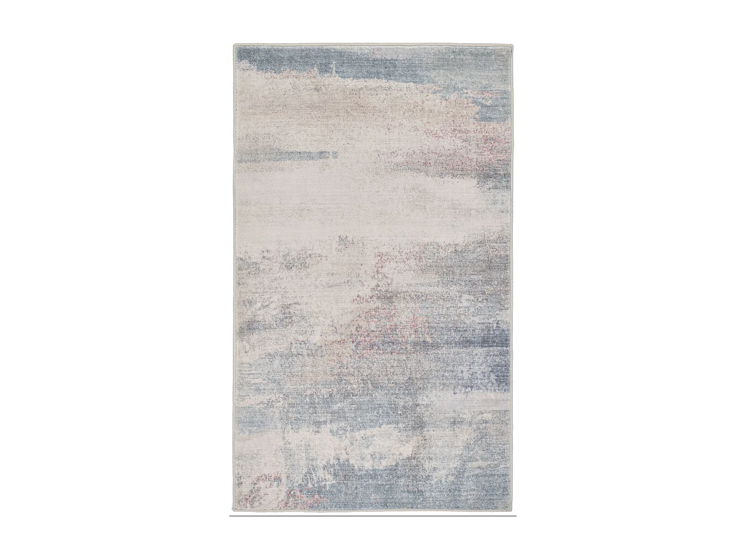 Tapis de bain imprimé à poils doux 70x120 cm beige multi Ariella
