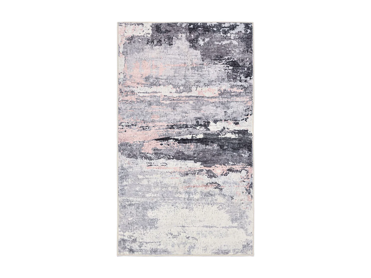 Tapis de bain imprimé à poils doux 70x120 cm rose multi Ariella