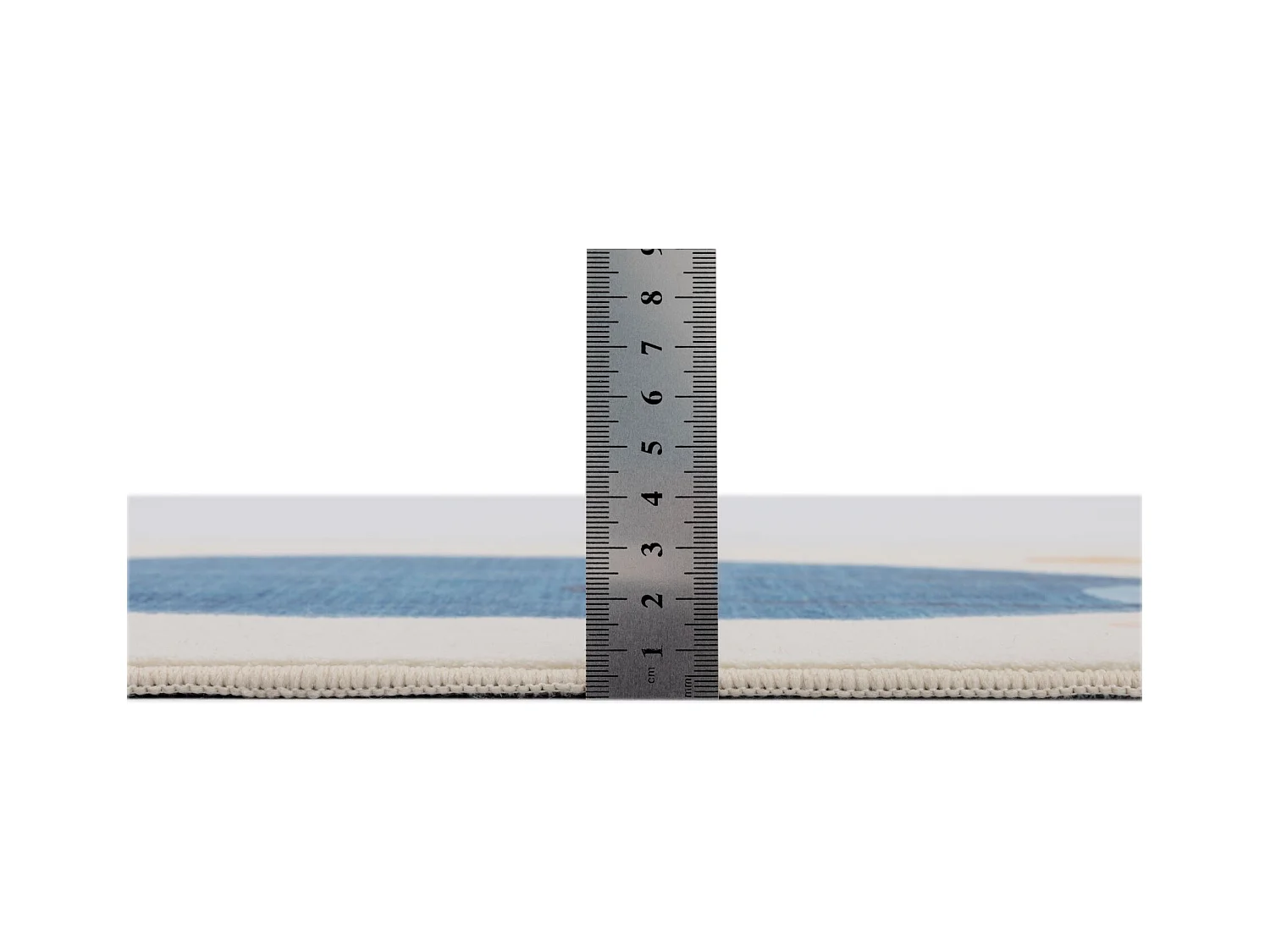 Tapis de bain imprimé à poils doux 60x100 cm bleu multi Ariella