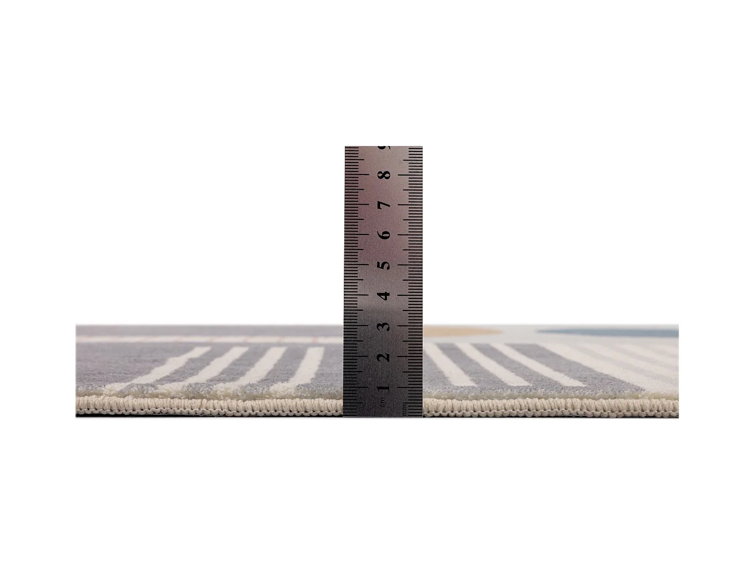 Tapis de bain imprimé à poils doux 50x60 cm gris multi Ariella