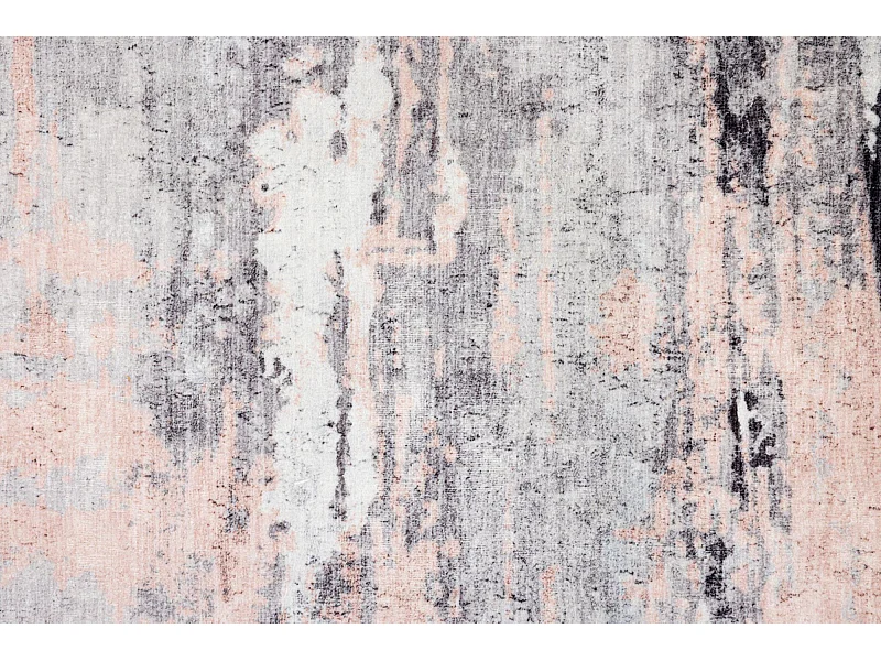 Tapis de bain imprimé à poils doux 60x100 cm rose multi Ariella