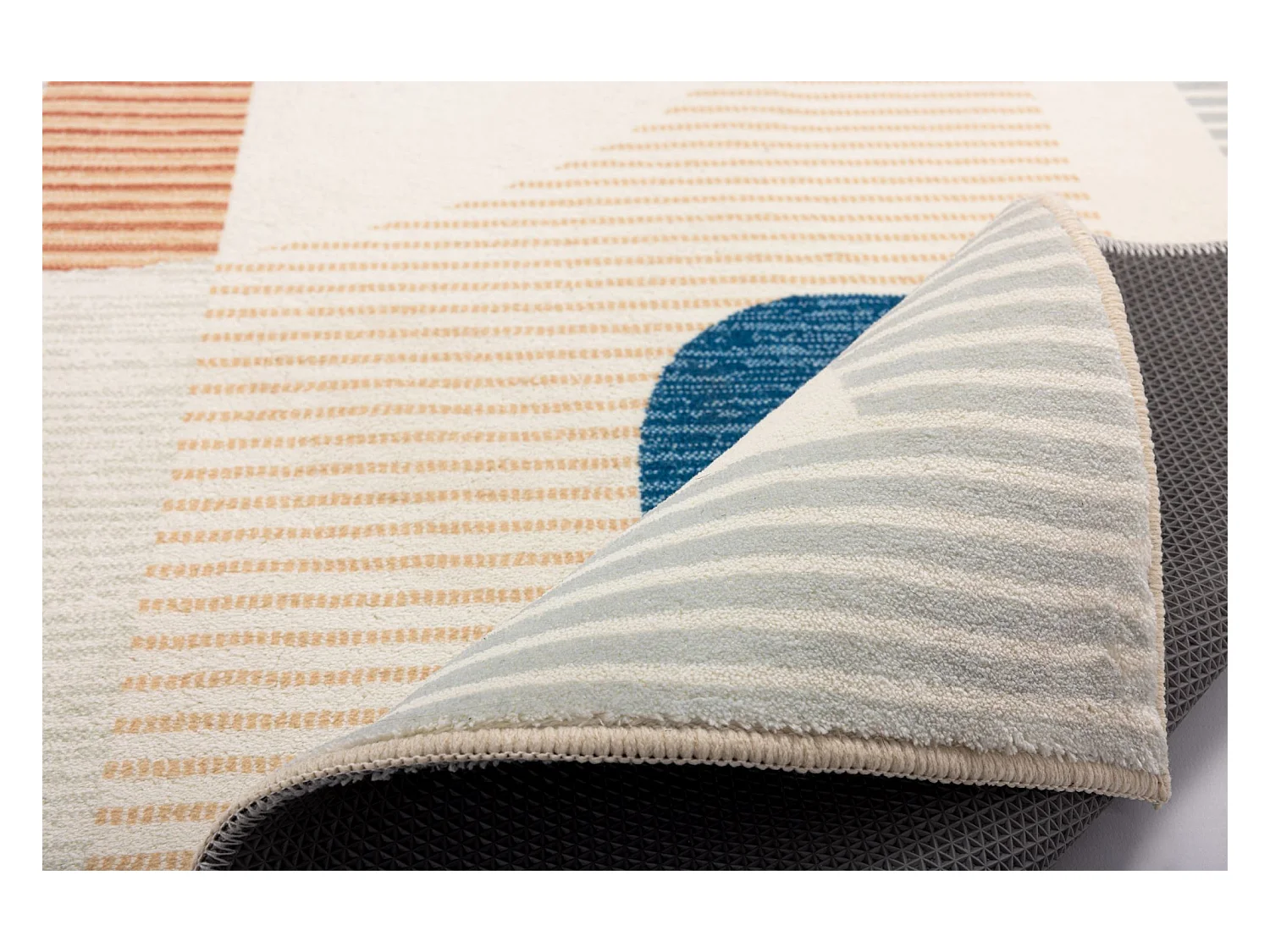 Tapis de bain imprimé à poils doux 50x60 cm gris multi Ariella