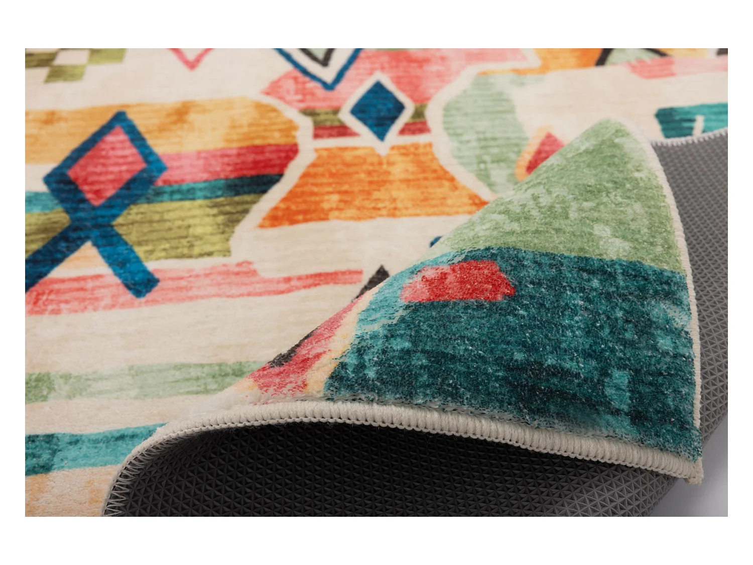 Tapis de bain imprimé à poils doux 50x60 cm multicolor Ariella