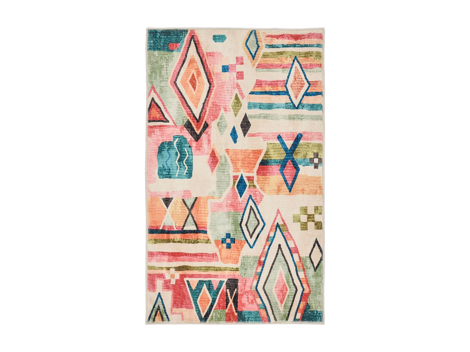 Tapis de bain imprimé à poils doux 50x60 cm multicolor Ariella