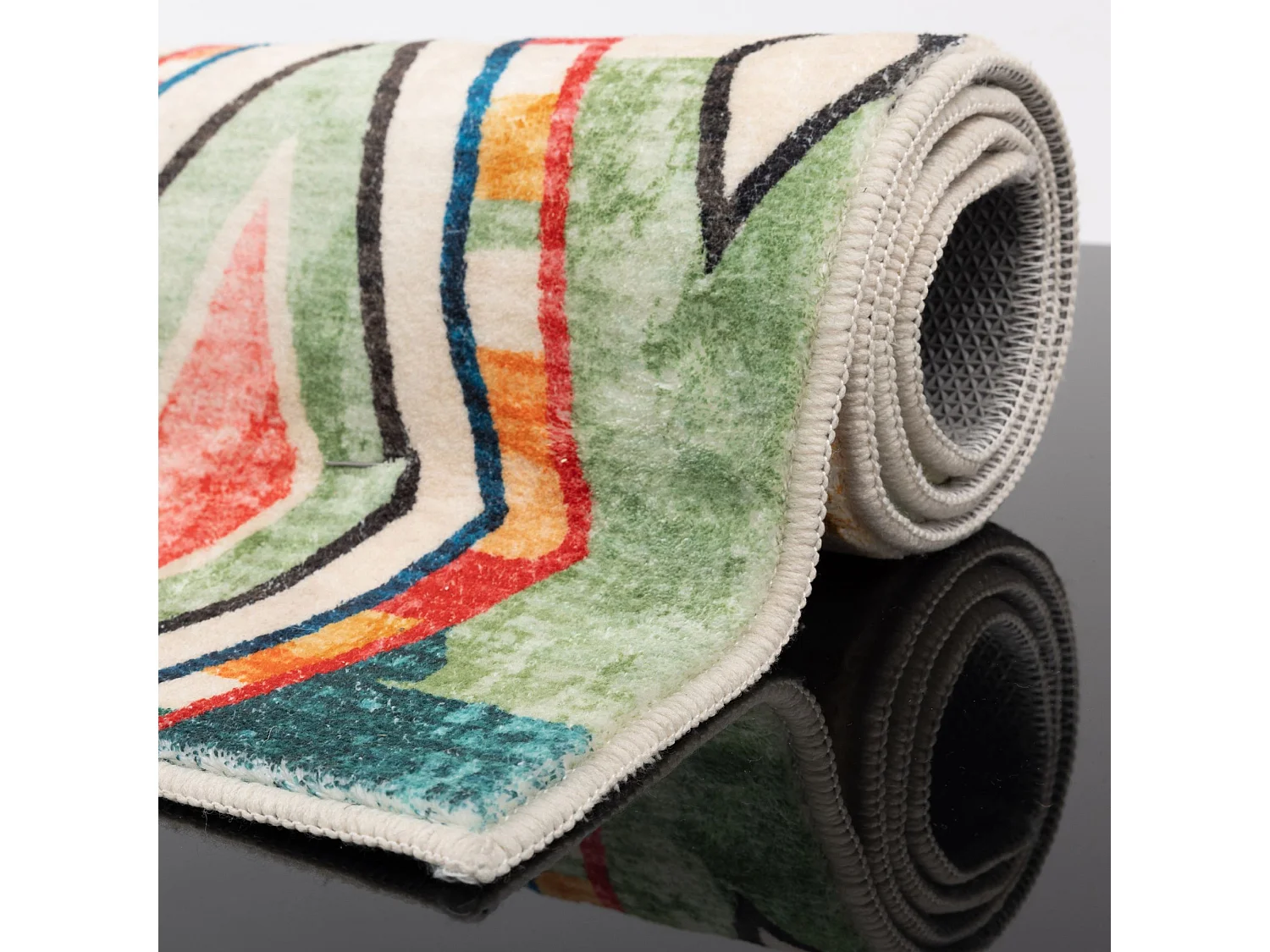 Tapis de bain imprimé à poils doux 50x60 cm multicolor Ariella