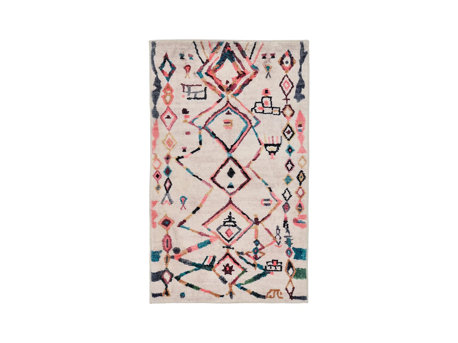 Tapis de bain imprimé à poils doux 70x120 cm multicolor Ariella