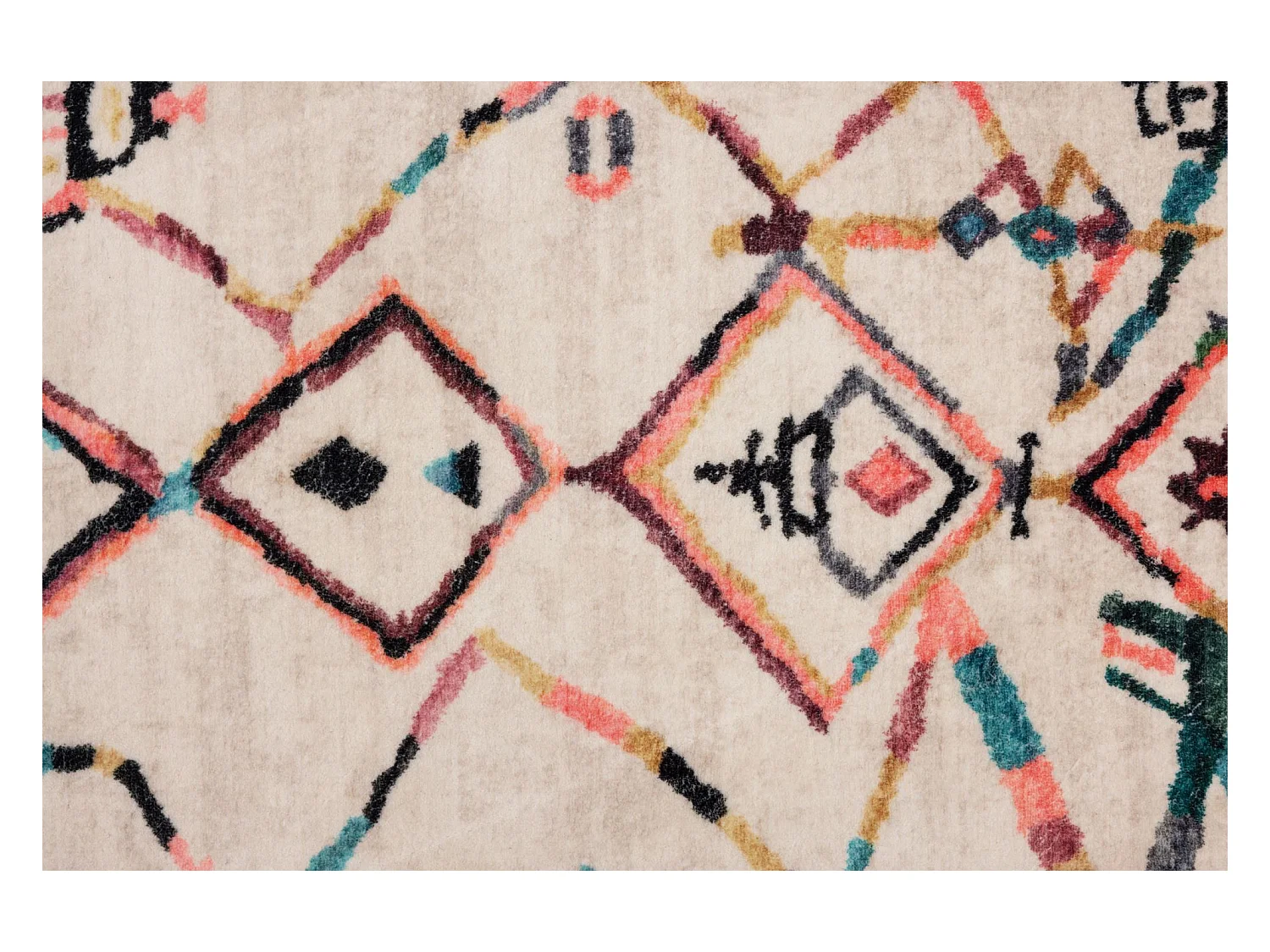 Tapis de bain imprimé à poils doux 50x60 cm multicolor Ariella