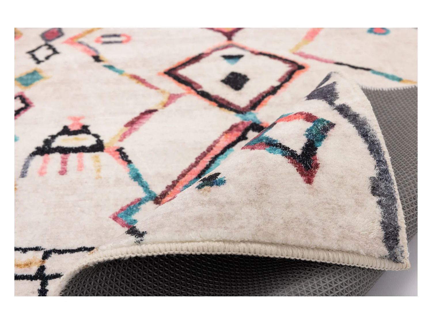 Tapis de bain imprimé à poils doux 50x60 cm multicolor Ariella