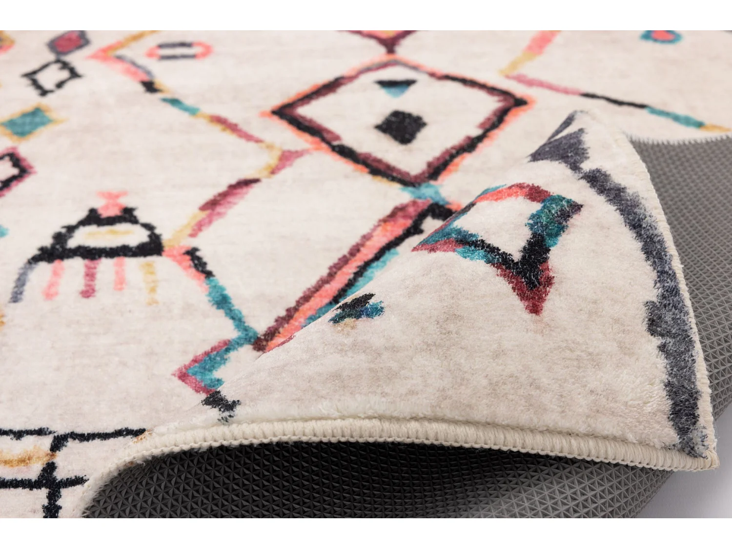 Tapis de bain imprimé à poils doux 50x60 cm multicolor Ariella