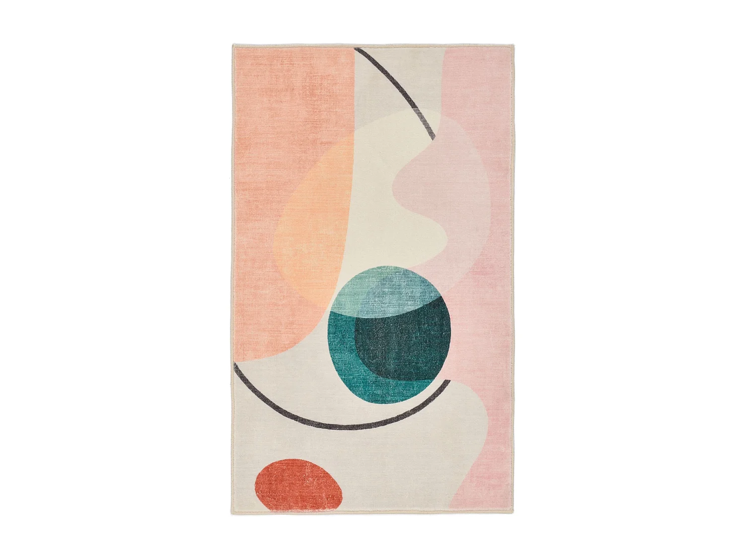 Tapis de bain imprimé à poils doux 70x120 cm multicolor Ariella