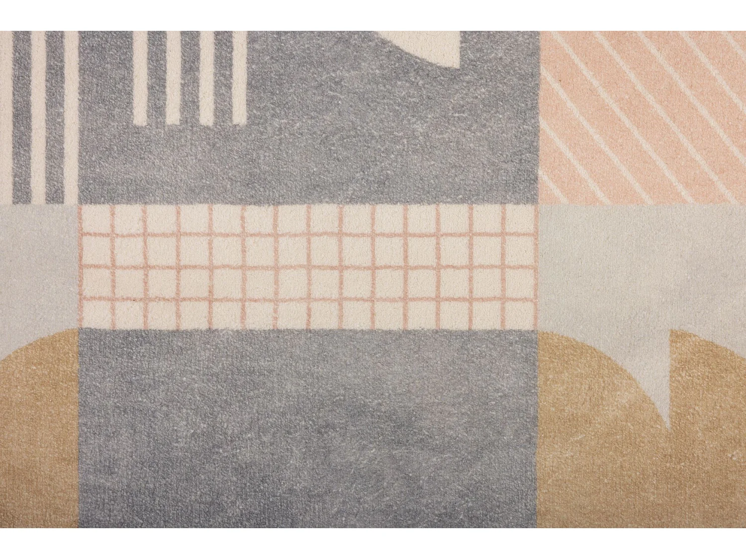 Tapis de bain imprimé à poils doux 60x100 cm gris multi Ariella