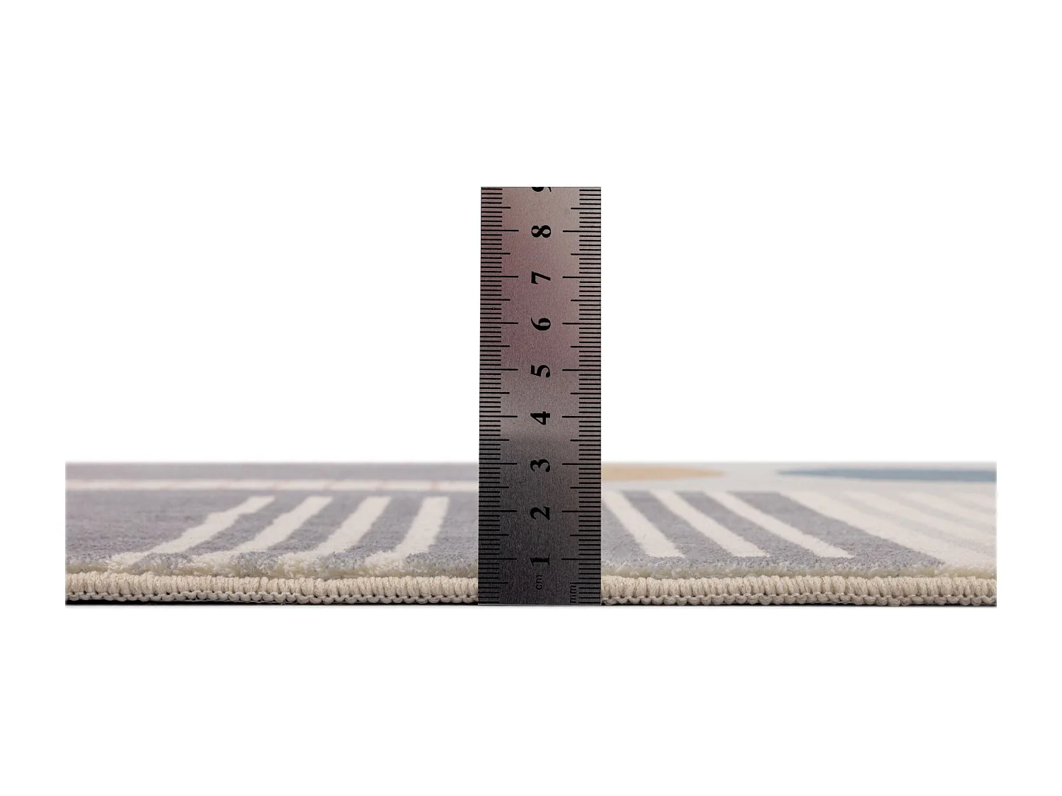 Tapis de bain imprimé à poils doux 60x100 cm gris multi Ariella