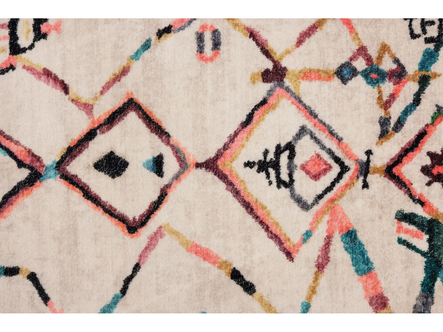 Tapis de bain imprimé à poils doux 60x100 cm multicolor Ariella