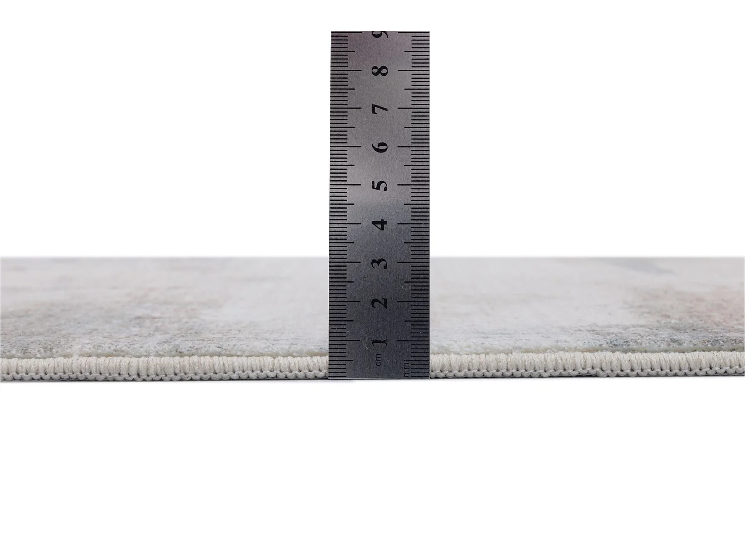 Tapis de bain imprimé à poils doux 60x100 cm beige multi Ariella