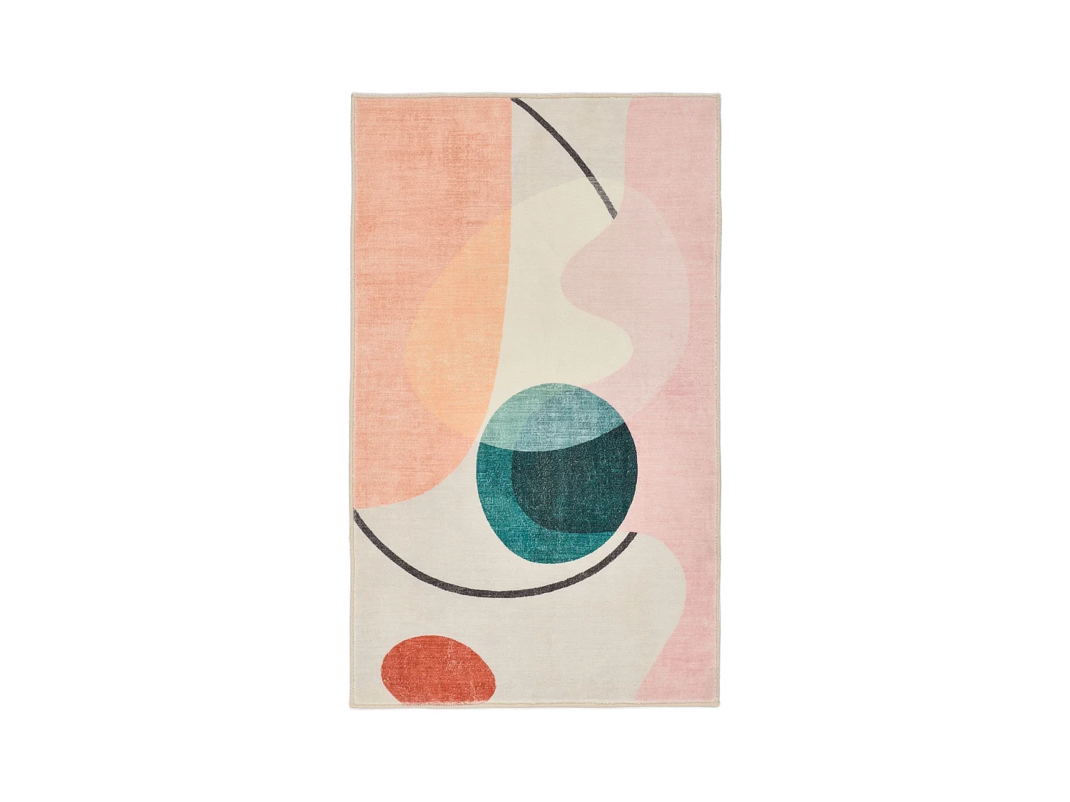 Badematte bedruckt mit weichem Flor 60x100 cm Bunt Ariella