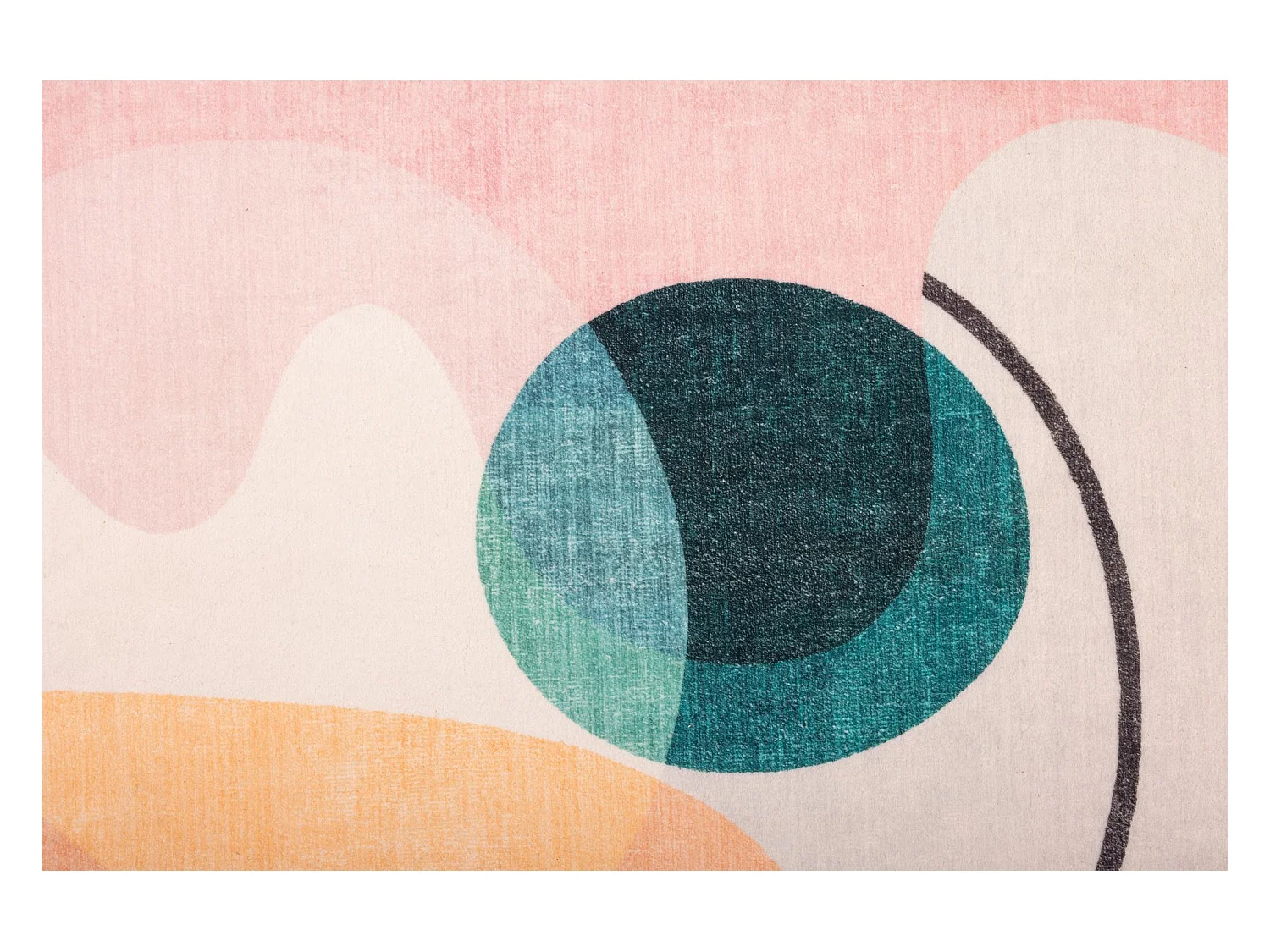Badematte bedruckt mit weichem Flor 60x100 cm Bunt Ariella