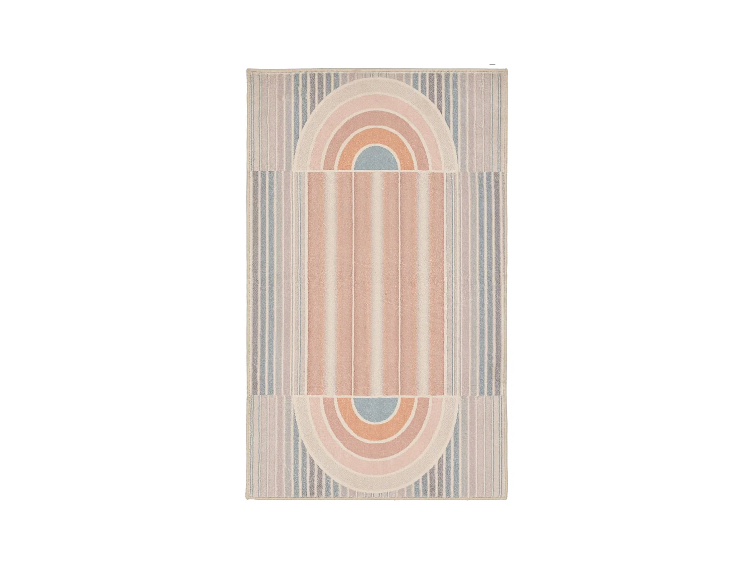 Tapis de bain imprimé à poils doux 50x60 cm multi pastel Ariella