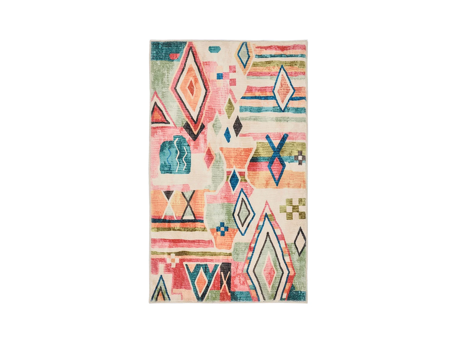 Tapis de bain imprimé à poils doux 60x100 cm multicolor Ariella