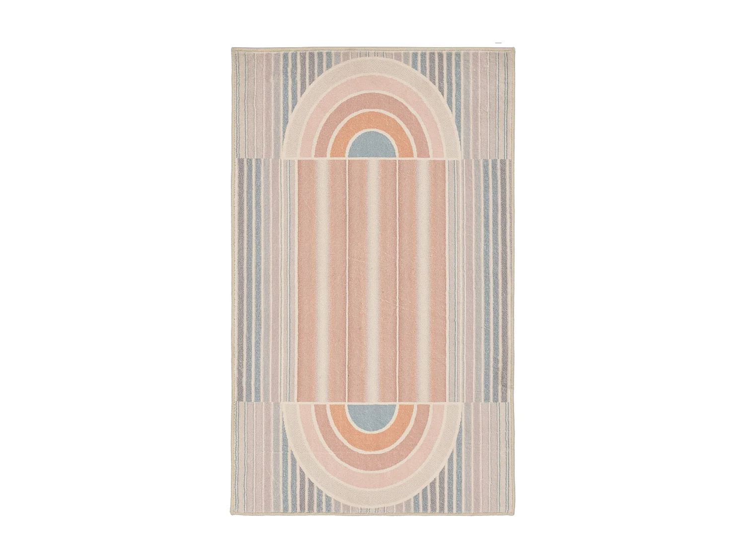 Tapis de bain imprimé à poils doux 70x120 cm multi pastel Ariella
