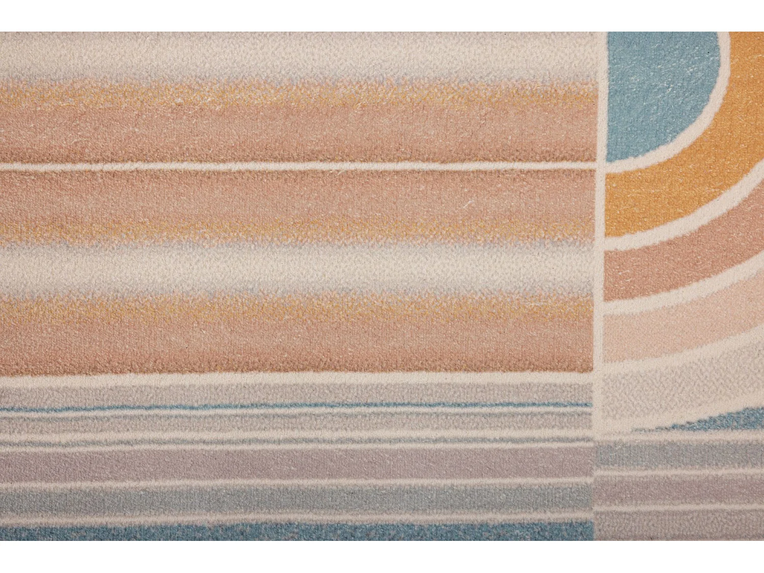 Tapis de bain imprimé à poils doux 70x120 cm multi pastel Ariella