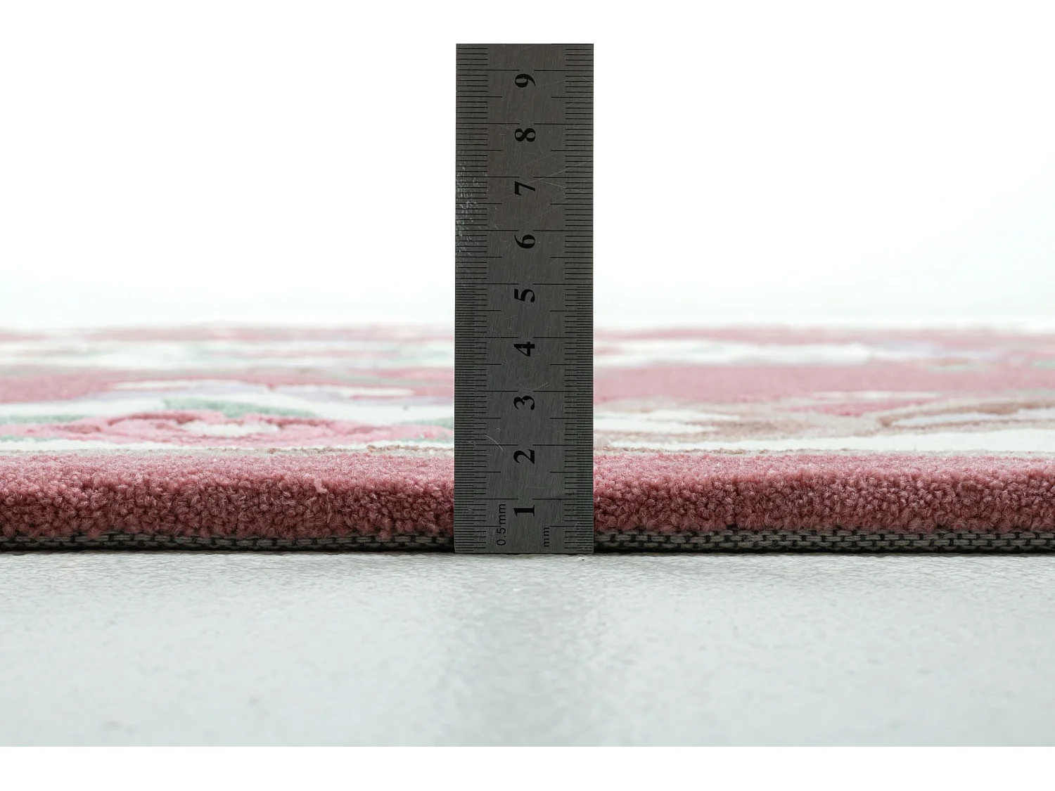 Tapis tufté à la main avec bordure, style Aubusson  240x340 cm rose Ming