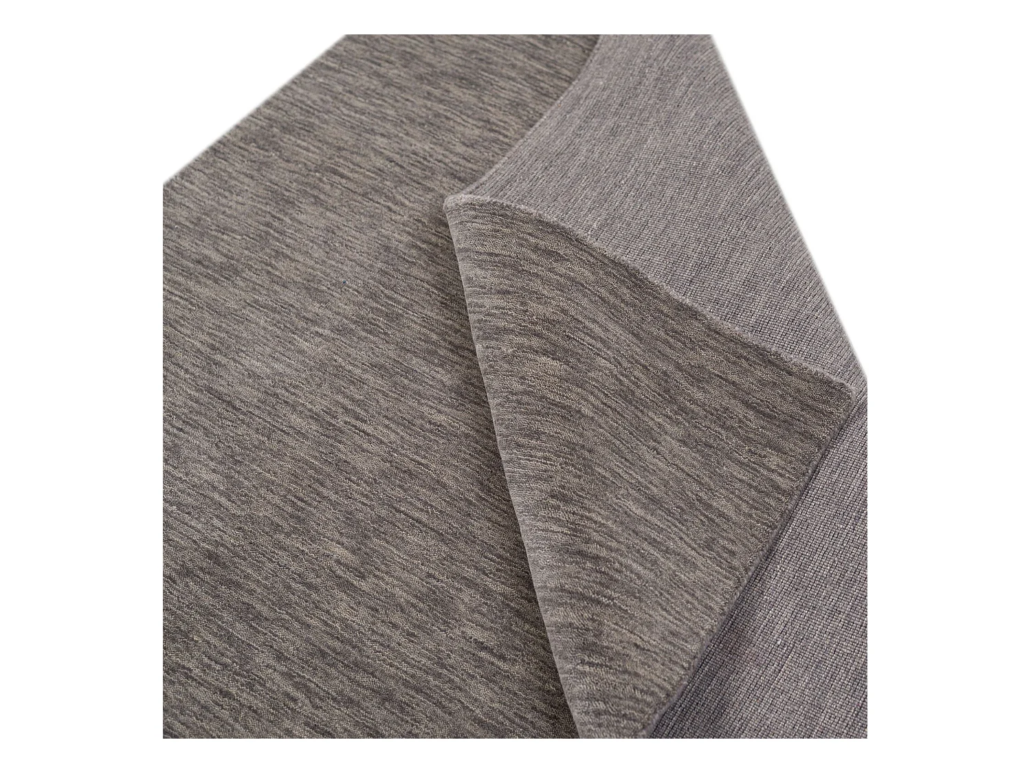 Handgewebter UNI Teppich 60x90 cm Grau Holi