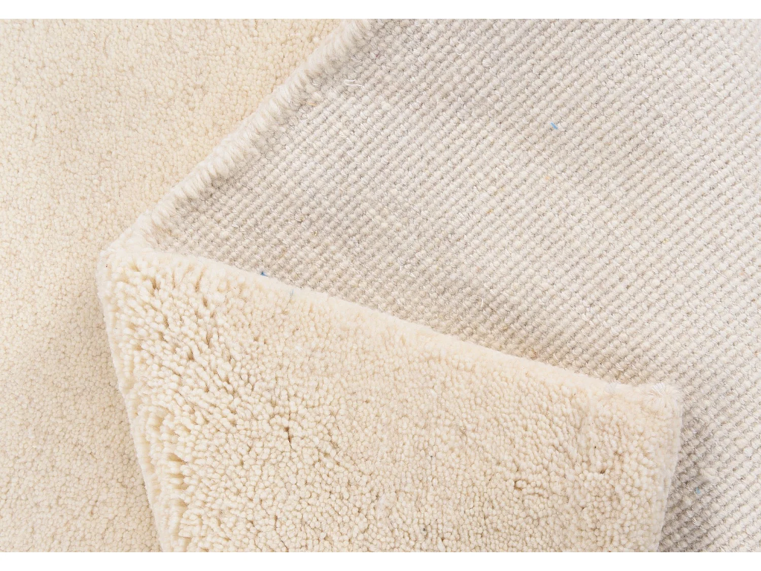 Tapis berbère noué à la main en laine 90x160 cm blanc Maloronga